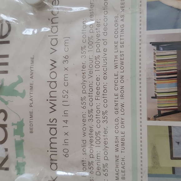 nip kids line ark animals window valance 60 x 14 - Picture 5 of 5